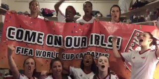 Illustration for article titled Banner Urges England's World Cup Fans To Come On Their Girls